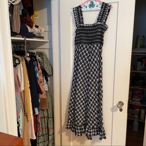 GANNI Black/White Gingham Dress